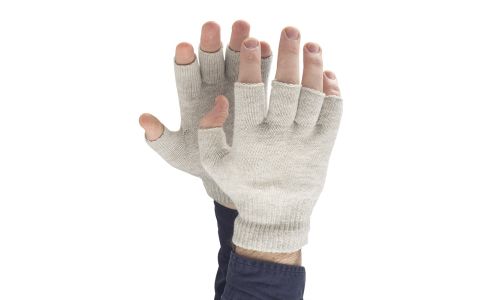 Raynaud's Disease Fingerless Silver Gloves