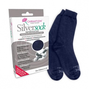 Carnation Footcare Children's Navy Blue Silversocks