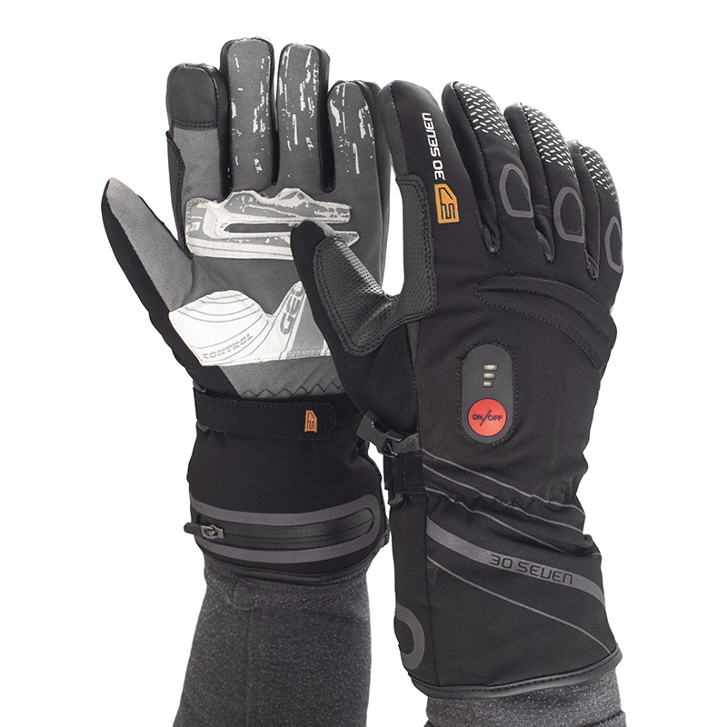 30seven heated waterproof cycling gloves