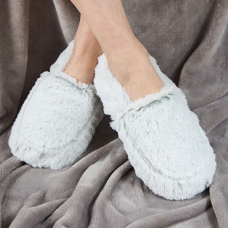 Warmies Classic Soft Fur Slippers (Grey)