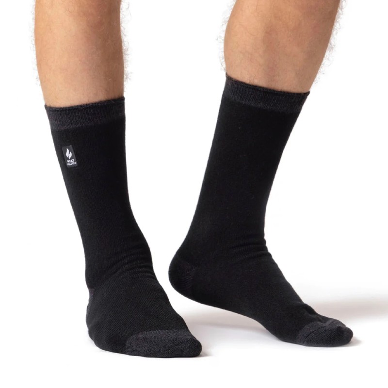 2 Pairs of Black Heat Holders Thermal Socks 