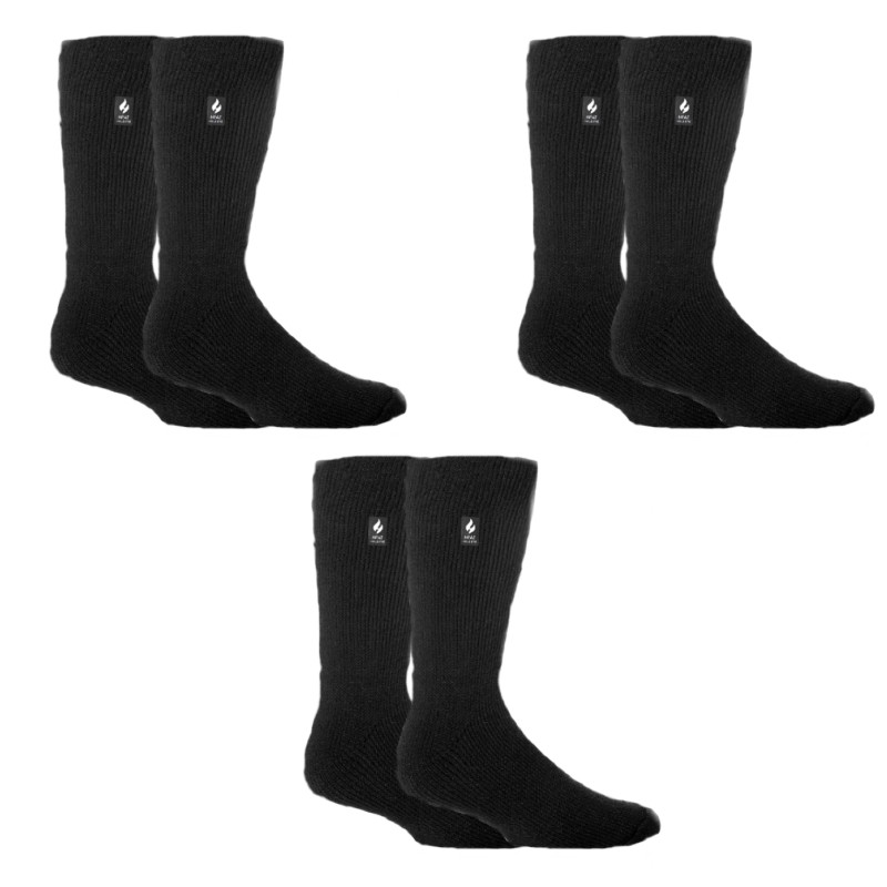 Pairs of Black Heat Holders Thermal Socks