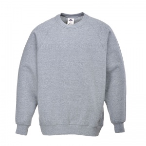 Portwest B300 Roma Grey Crew Neck Sweatshirt