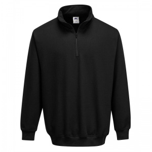 Portwest B309 Sorrento Black Quarter-Zip Jumper