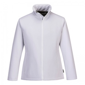 Portwest TK21 Women's White Print and Promo Fleece-Lined Softshell Jacket