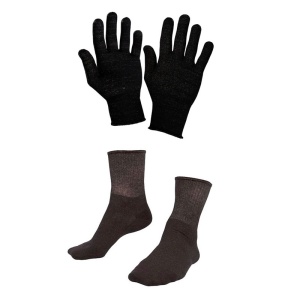 Raynaud's Disease Deluxe Silver Gloves & Deluxe Silver Socks (Double Bundle)