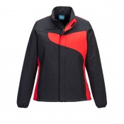 Portwest PW2 Women's Black/Red Fleece-Lined Softshell Jacket