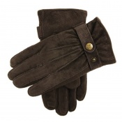 Dents Chester Men's Brown Suede Fleece-Lined Walking Gloves