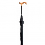 Formal Black Walking Umbrella with Derby Handle