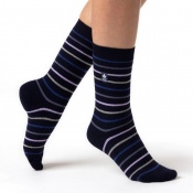 Heat Holders Ultra Lite Women's Thin Thermal Striped Socks (Pack of Two Pairs)