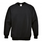 Portwest B300 Roma Black Crew Neck Sweatshirt